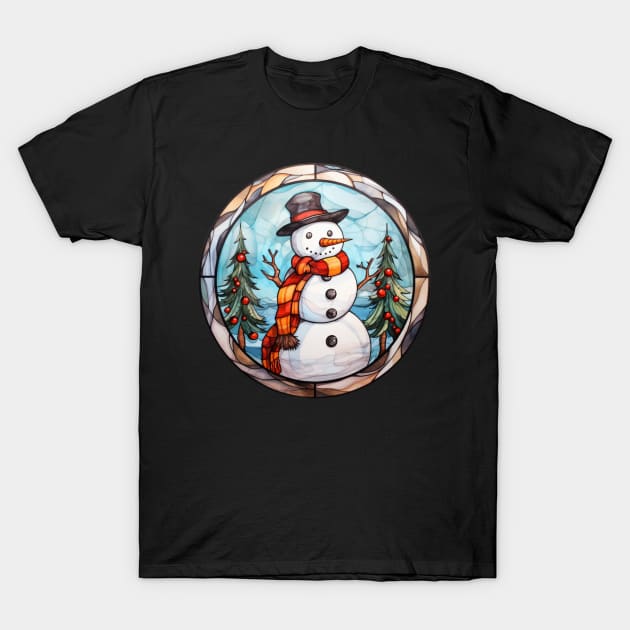 Snowman and christmas trees T-Shirt by Maison de Kitsch